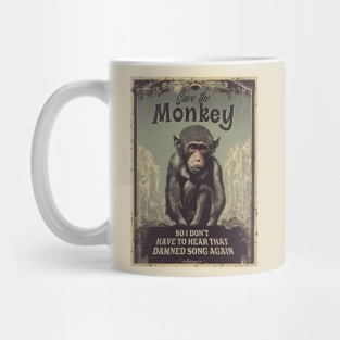 Save the Monkey Pixies Hate Sad Monkey Mug